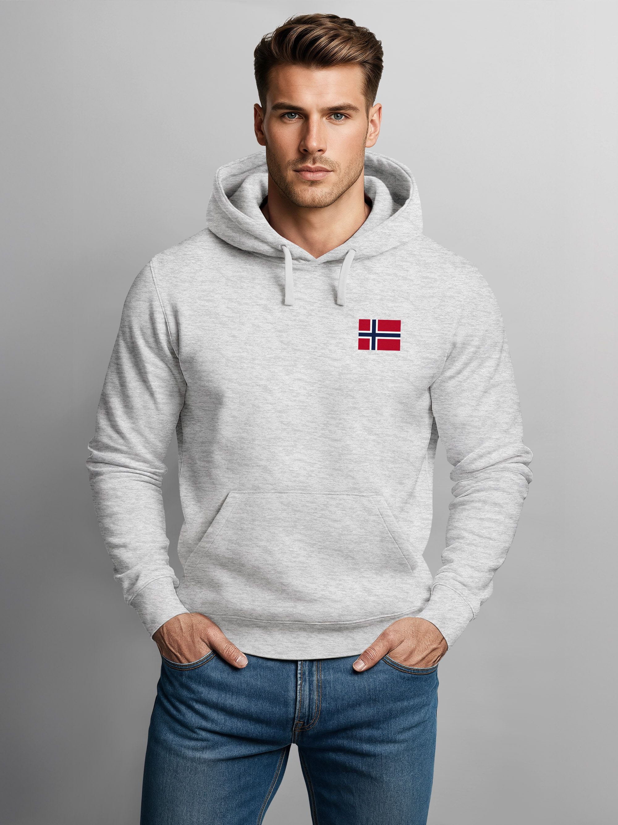 Neverless Hoodie Hoodie Herren Norway Flag günstig online kaufen