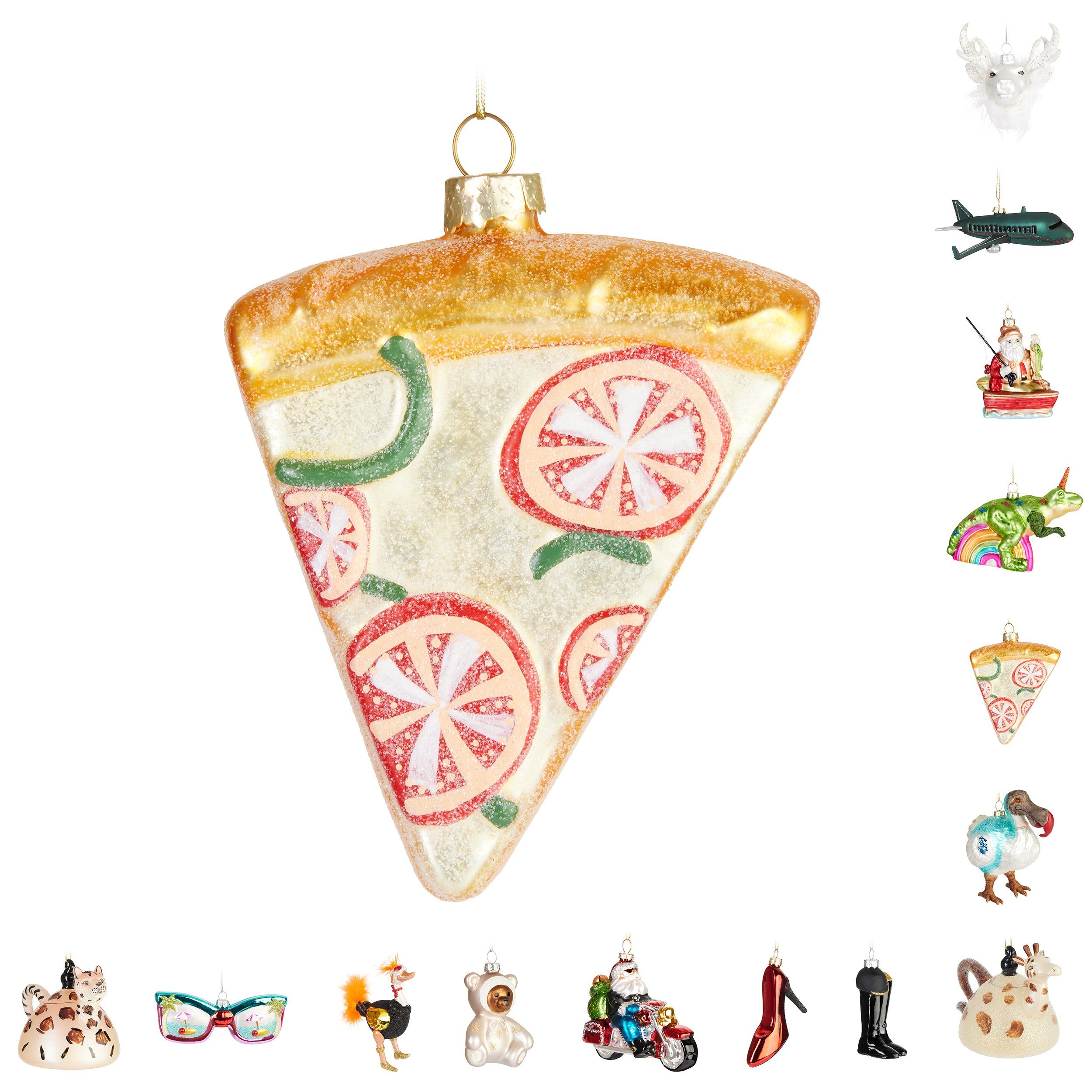 BRUBAKER Weihnachtsbaumkugel Lustige Weihnachtskugel aus Glas - Handbemalt und Mundgeblasen Figuren (1 St), Christbaumschmuck Weihnachtsdeko Anhänger - Deko