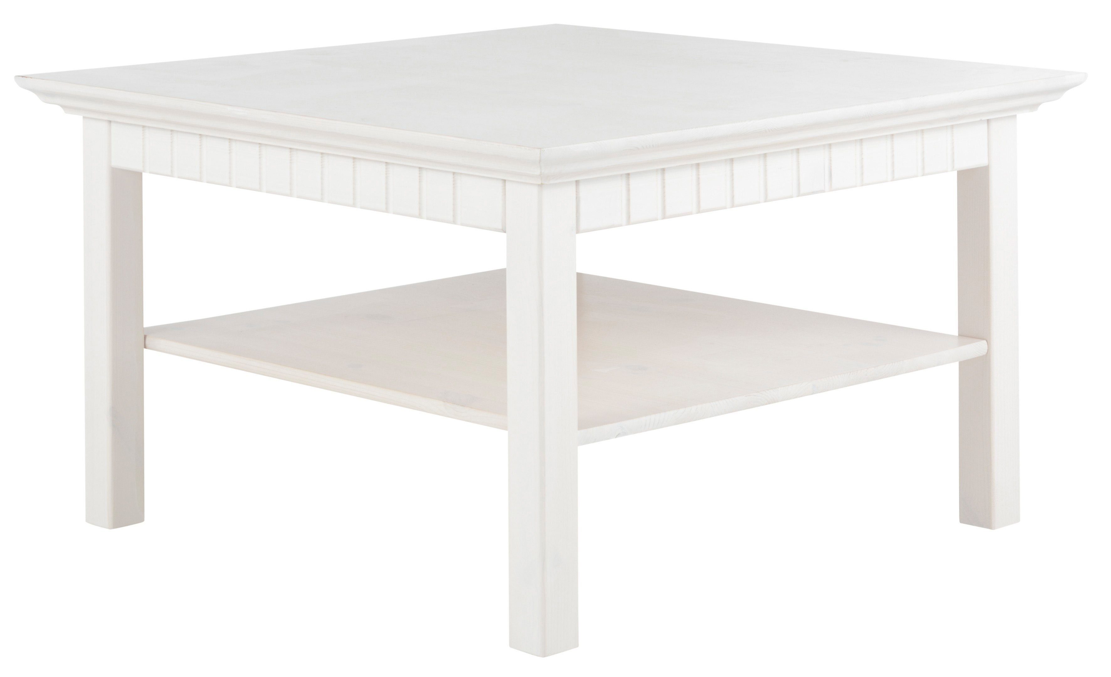 Home affaire Couchtisch Lisa, Kaffeetisch, massives Kiefernholz, B/T/H: 76x76x45 cm