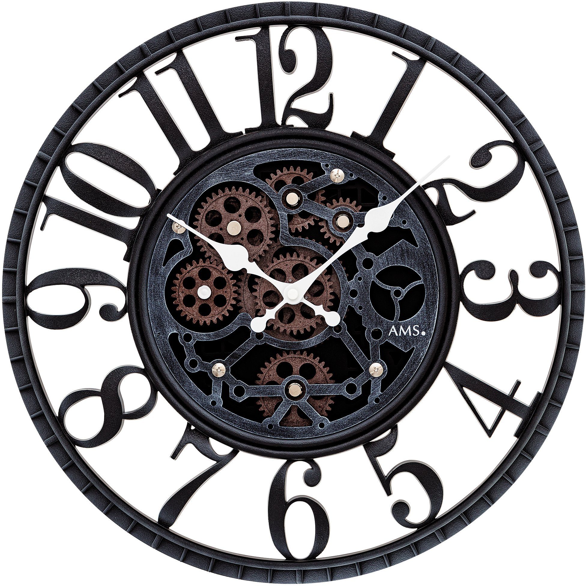 AMS Wanduhr W9634 (Quarzuhr,Wohnzimmer,Esszimmer,Küche,Arbeitszimmer,Büro, Flur)