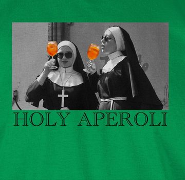 Shirtracer T-Shirt Holy Aperol Holy Aperoli Holy Spritz Mädelsabend Ladies Night Karneval & Fasching
