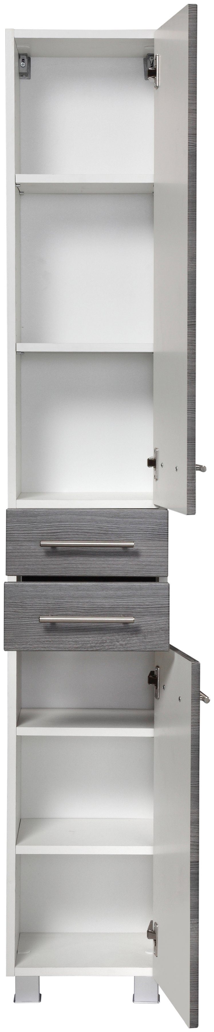 welltime Hochschrank Trento, verschiedene Ausführungen und Farben Badmöbel, Seitenschrank Breite 30 cm, viel Stauraum, Made in Germany