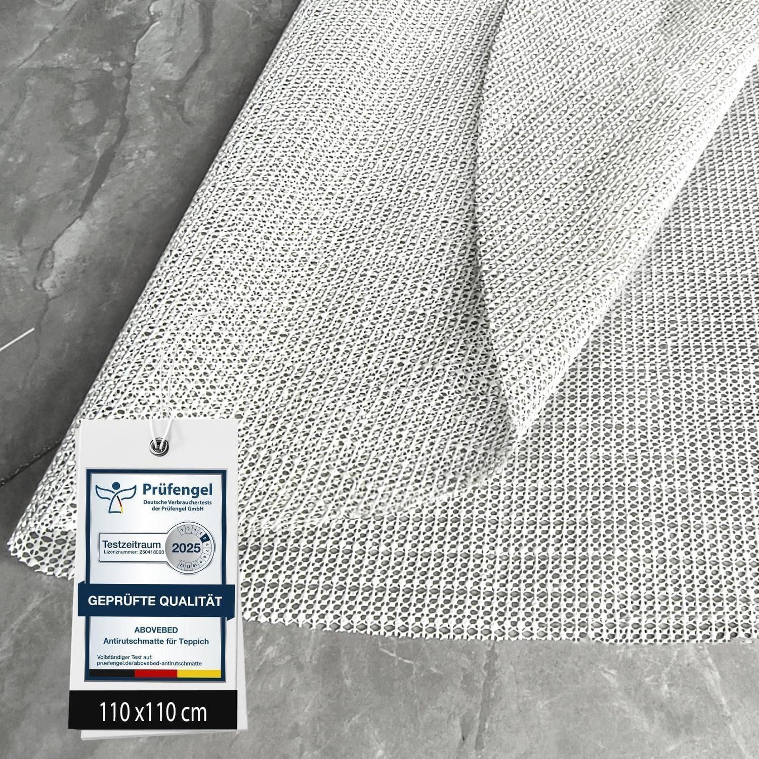 LuxusKollektion Antirutsch Teppichunterlage Antirutschmatte Teppich Antirutschunterlage 110 cm (Rund) Weiß, (1-St)