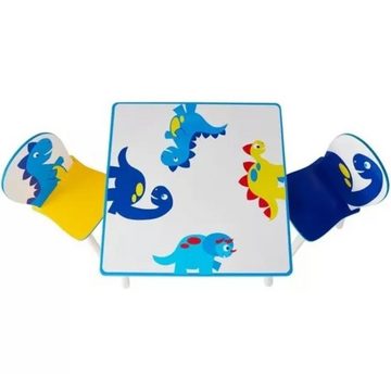 WORLDS APART Kindertisch 3-tlg. Tisch und Stühle Set Dinosaurier