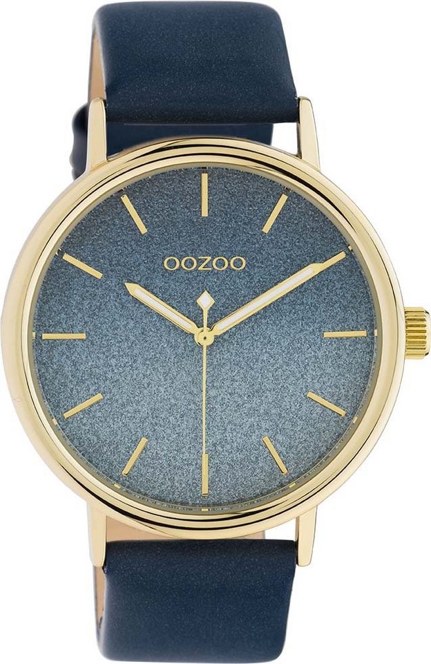 OOZOO Quarzuhr C10938, Metallgehäuse, goldfarben IP-beschichtet, Ø ca. 42 mm