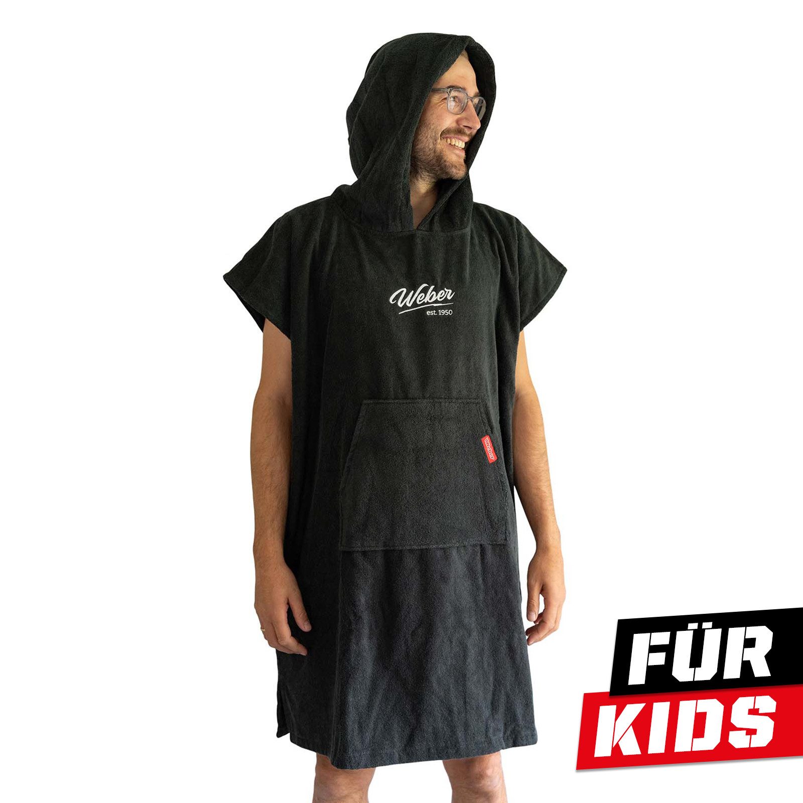Badeponcho Weber Badeponcho Kids grau