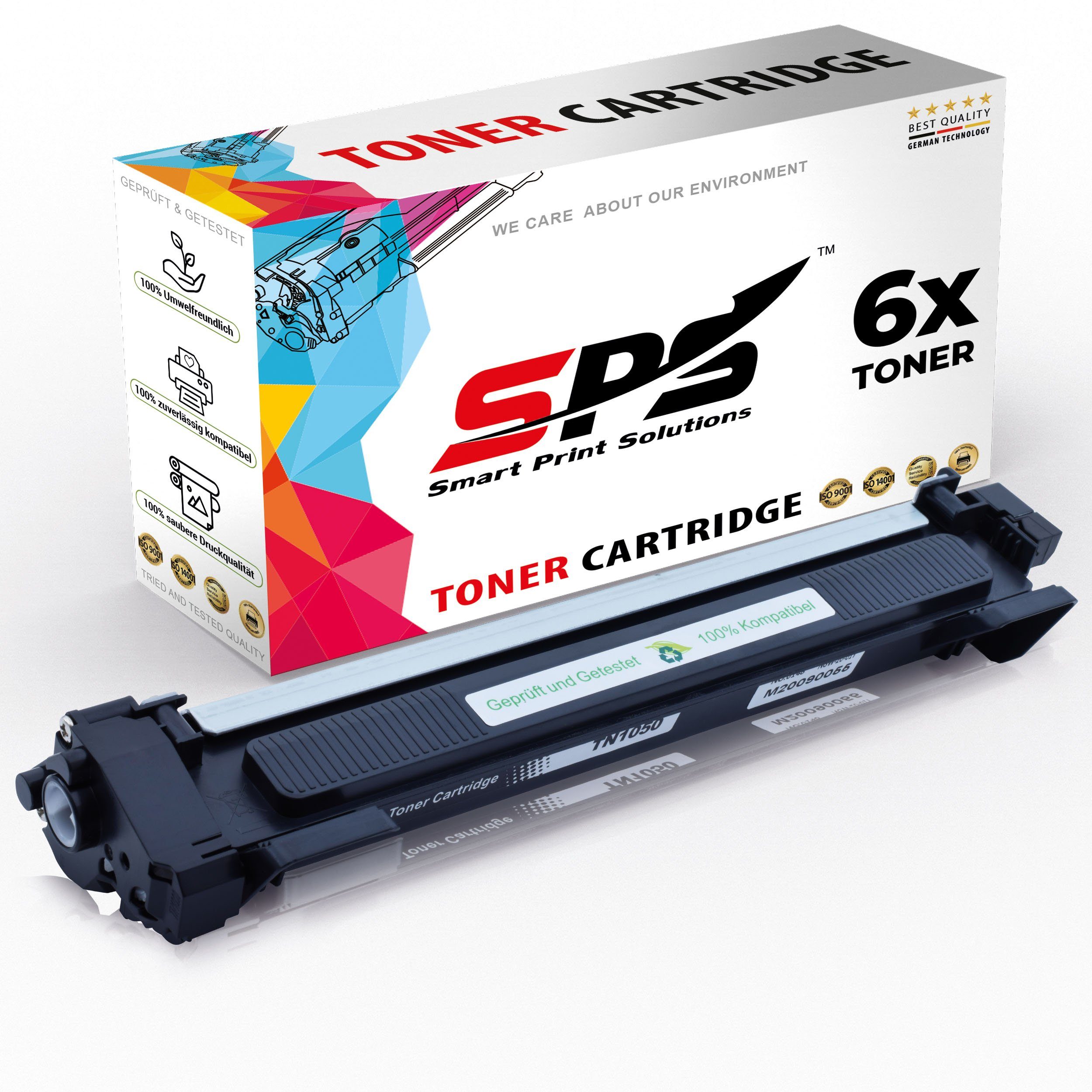 Tonerkartusche 6x TN1050 TN-1050 Toner Schwarz kompatibel für Brother MFC-1910W