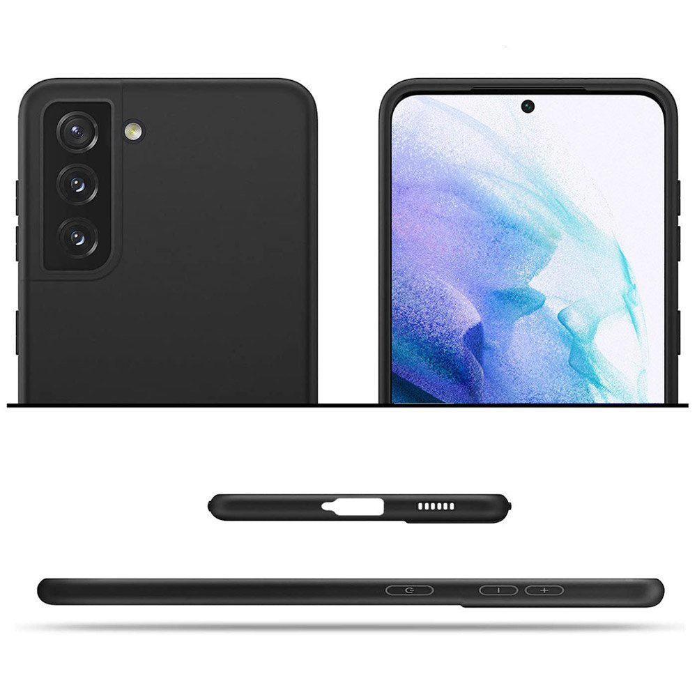 FITSU Handyhülle Ultra Slim Case für Samsung Galaxy S21 Plus Schwarz, Ultradünne Handyschale Slim Case Cover Schutzhülle mit Kameraschutz