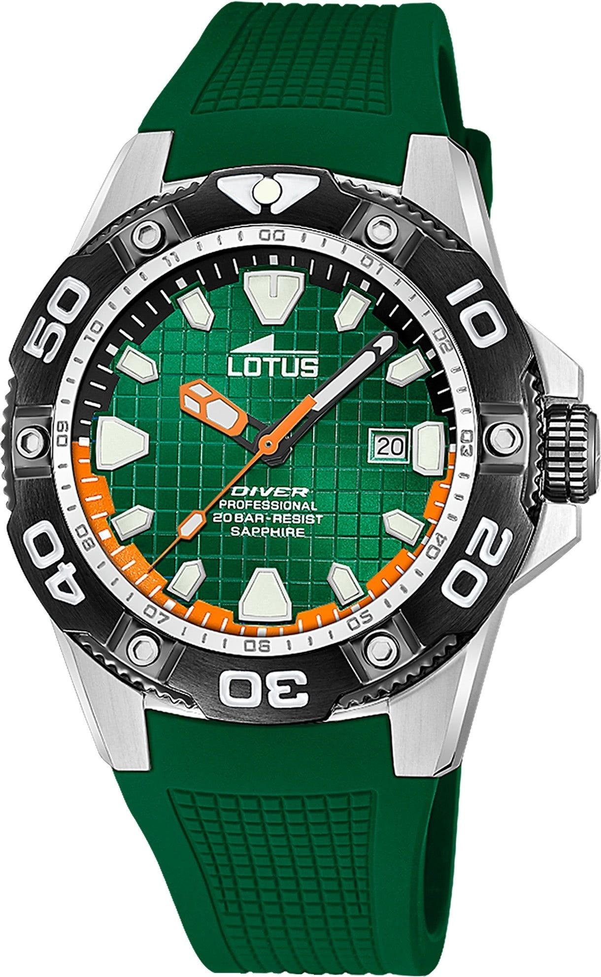 Chronograph Lotus Herrenuhr Silikon grün Lotus
