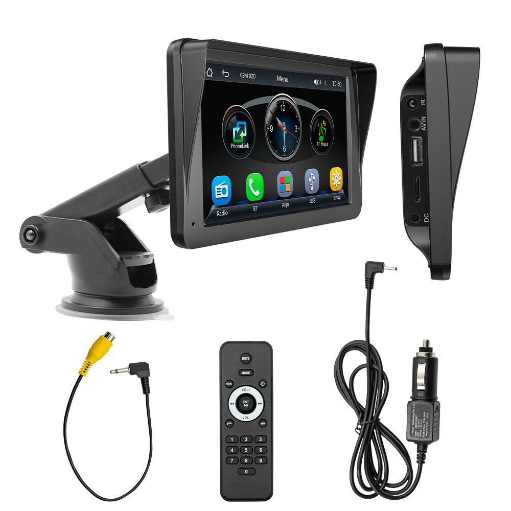 GelldG Autoradio, 7-Zoll-Bildschirm Touch Display, Bluetooth mit Navi Radio Autoradio Schwarz(stil2)
