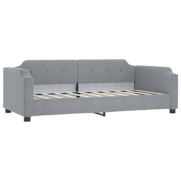 vidaXL Bett Tagesbett Hellgrau 90x190 cm Stoff