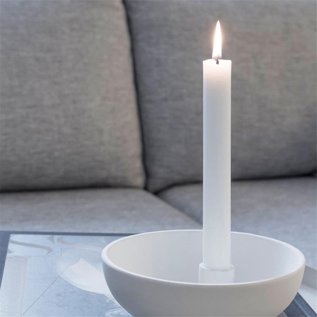 Storefactory Kerzenständer Kerzenhalter LIDATORP S weiß, Ø 15x5 cm günstig online kaufen