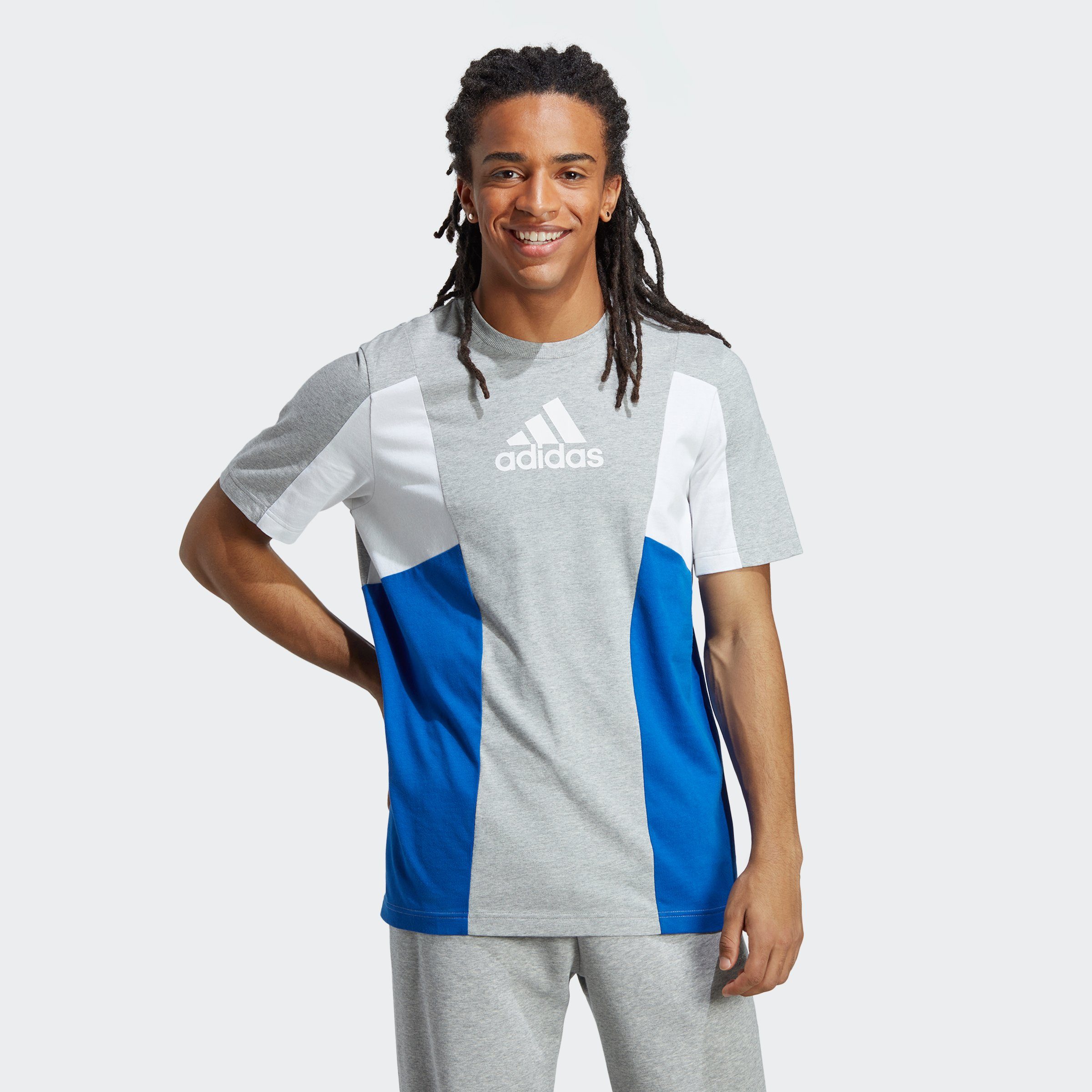 Medium / T-Shirt Grey COLORBLOCK Royal Sportswear ESSENTIALS Blue adidas Heather