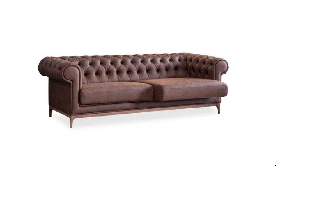 Möbel Chesterfield-Sofa Sofagarnitur Wohnzimmer Set JVmoebel Couch Gepolsterte