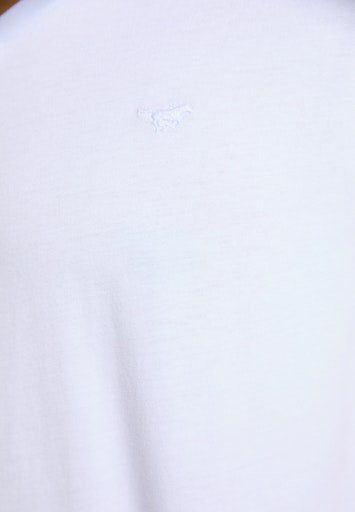 MUSTANG V-Shirt mit Logostickerei white