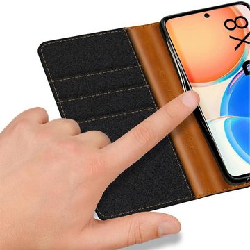 CoolGadget Handyhülle Denim Schutzhülle Flip Case für Honor X8 6,7 Zoll, Book Cover Handy Tasche Hülle für Honor X8 Klapphülle