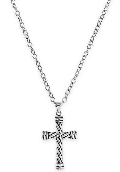 XENOX Kette mit Anhänger Halskette, Kreuz, Kordel, Seil, X4118