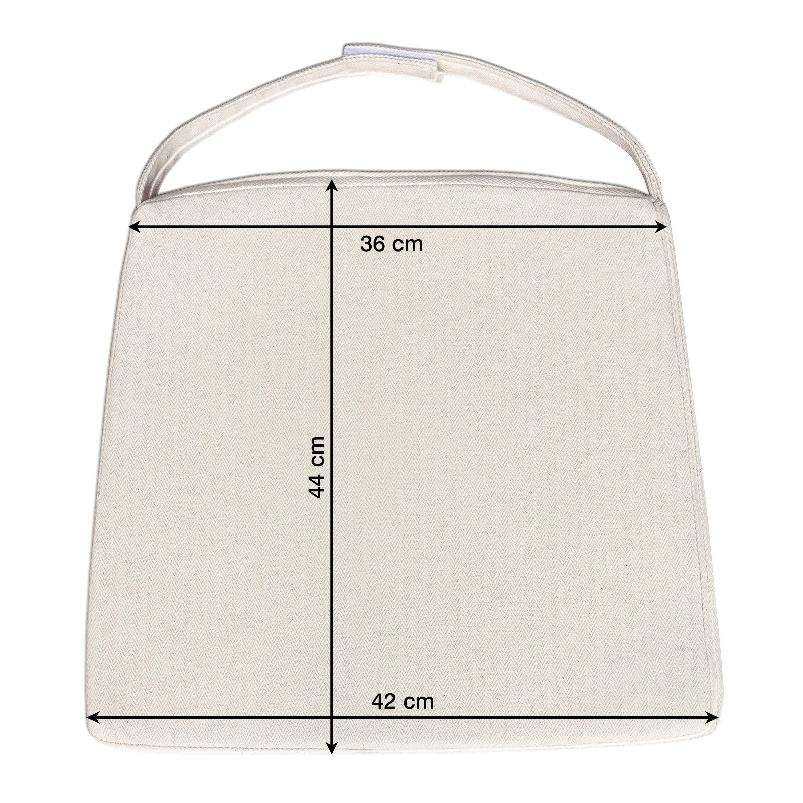 Amagohome Stuhlkissen Stuhlkissen Sitzkissen 42x44cm Stuhlauflage leinenweiß Kissen mit Klet