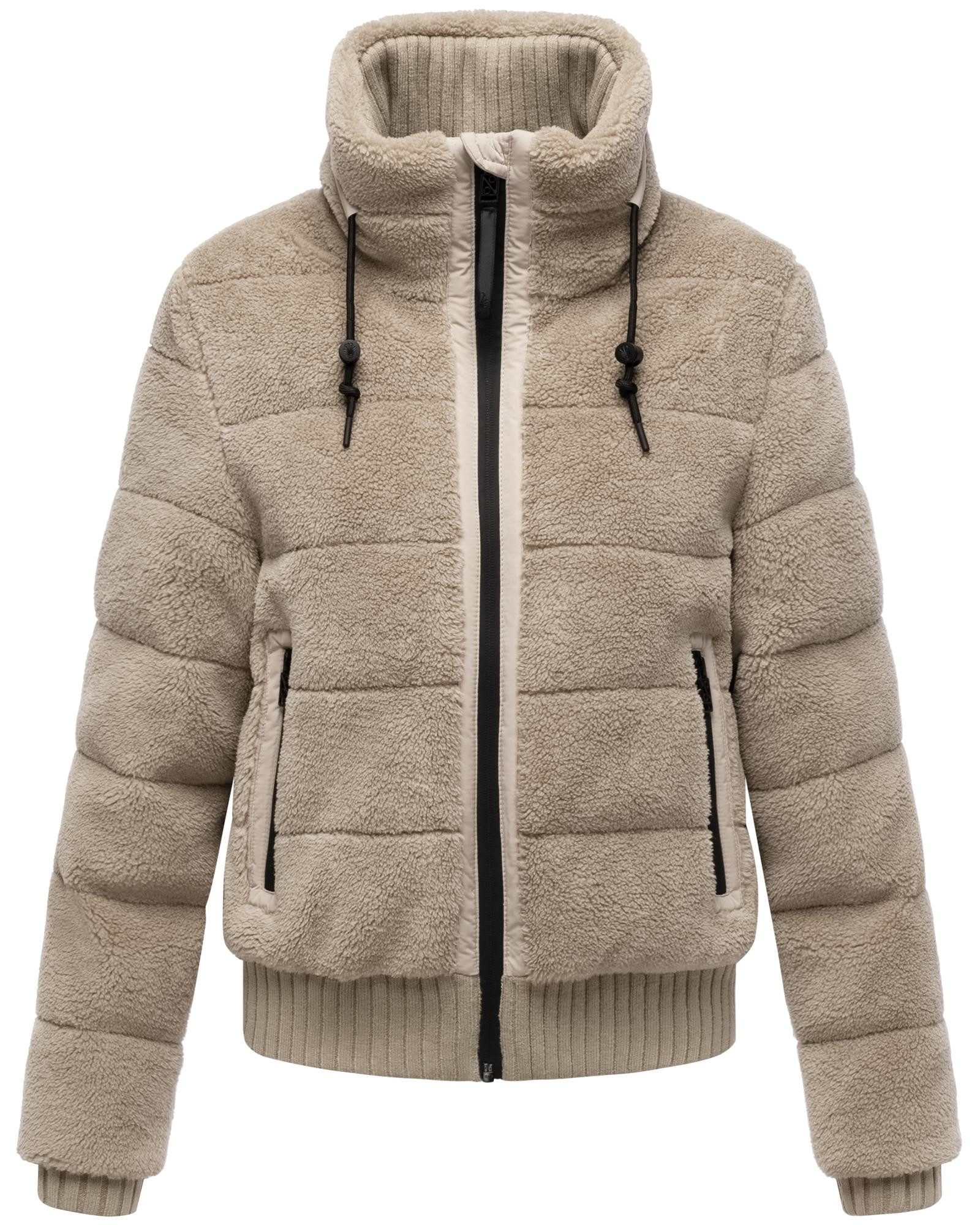 Navahoo Plüschjacke Schneepuder 14 warme Damen Teddyjacke für den Winter