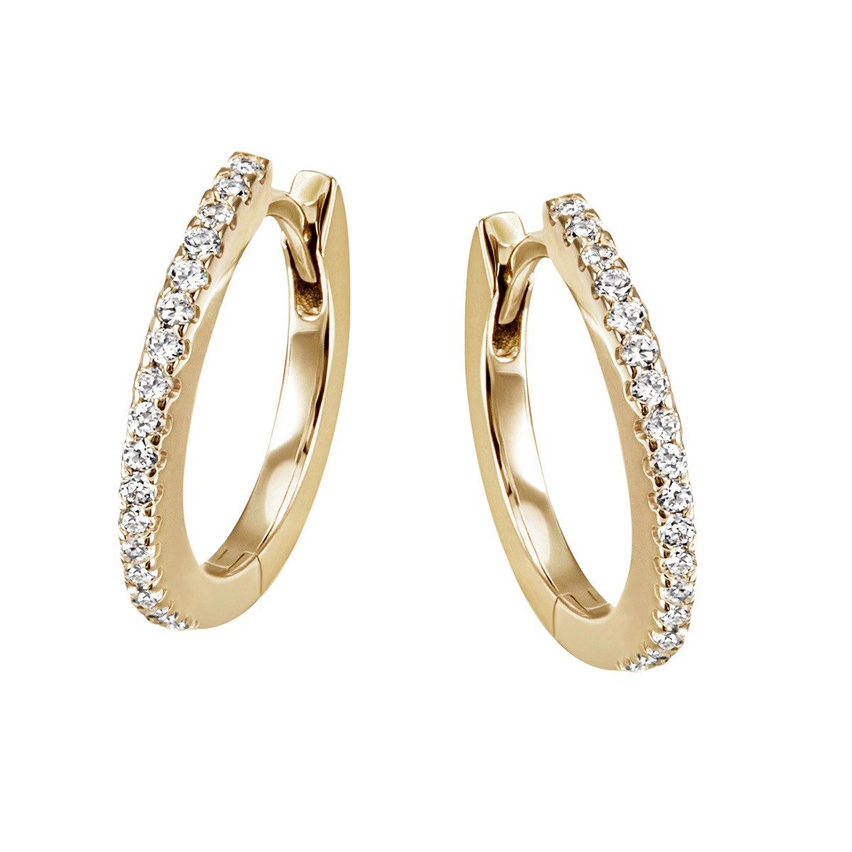 Reflexion Diamonds Klappcreolen aus 585/750er Weiß- oder Gelbgold, 0,20ct B günstig online kaufen