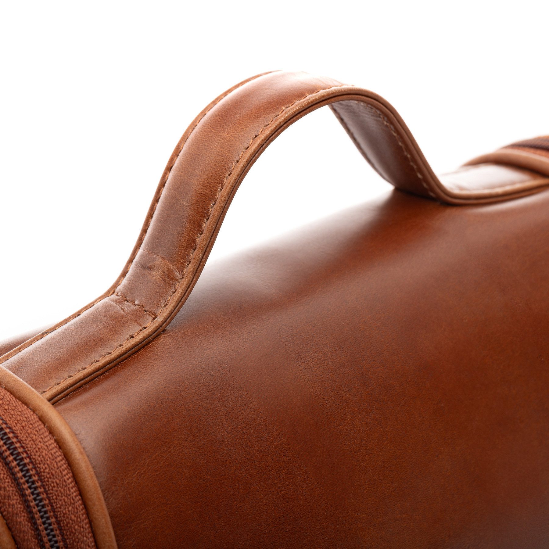 SID & VAIN Kulturbeutel echt Leder Kulturtasche zum Aufhängen braun Dexter, Waschbeutel Echtleder für Damen & Herren, Kosmetiktasche hellbraun