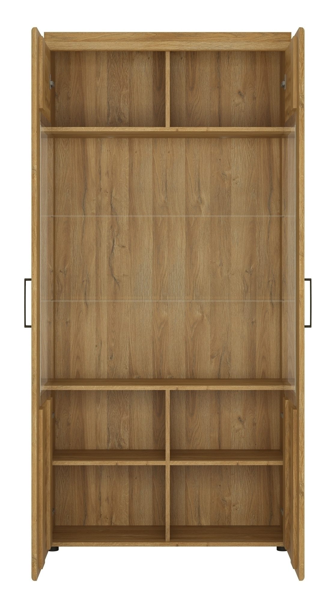 freiraum Glasvitrine CORTINA in Grandson Eiche Dekor - 92,8x195x37,4 (BxHxT)