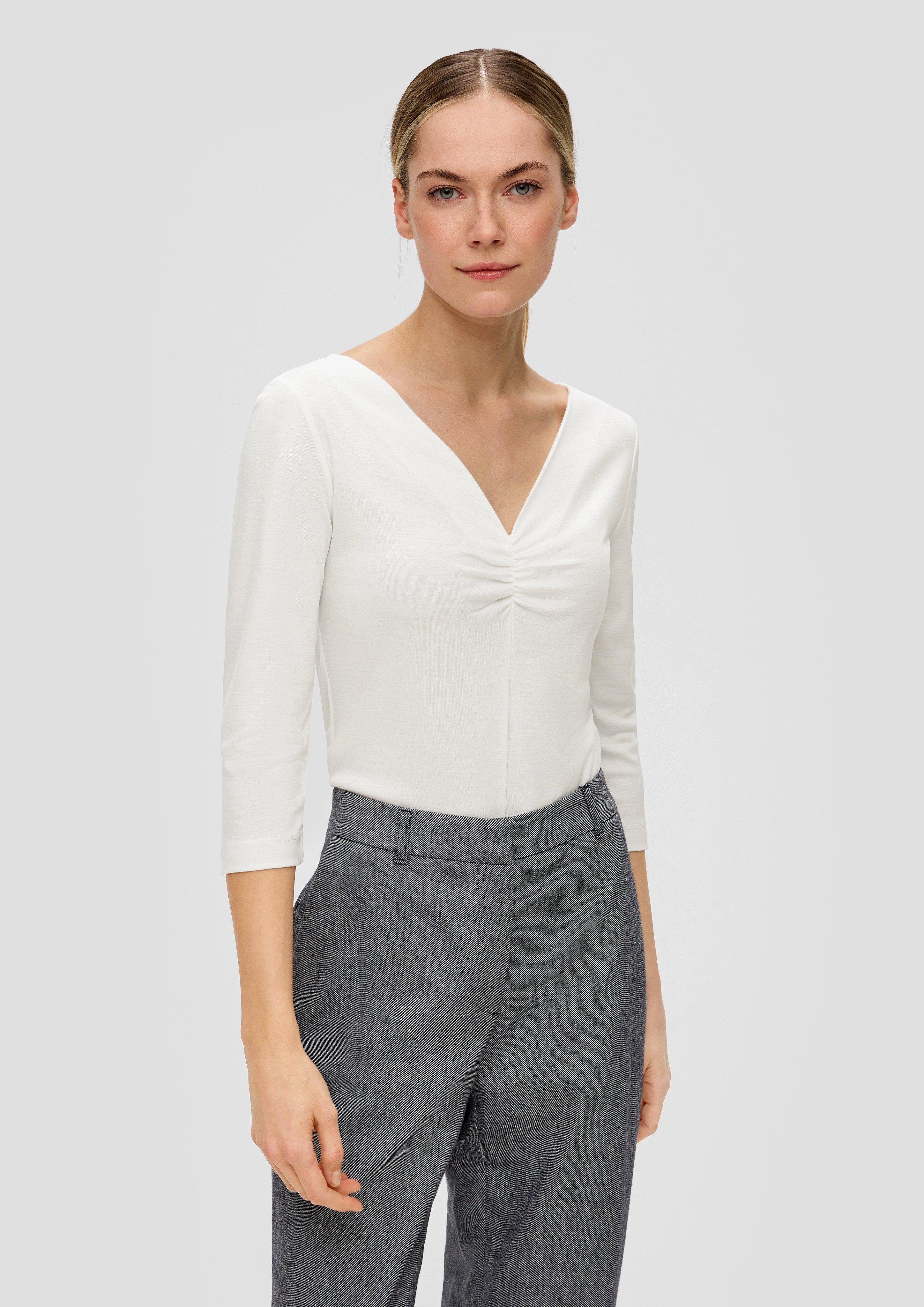 s.Oliver BLACK LABEL 3/4-Arm-Shirt Shirt aus günstig online kaufen