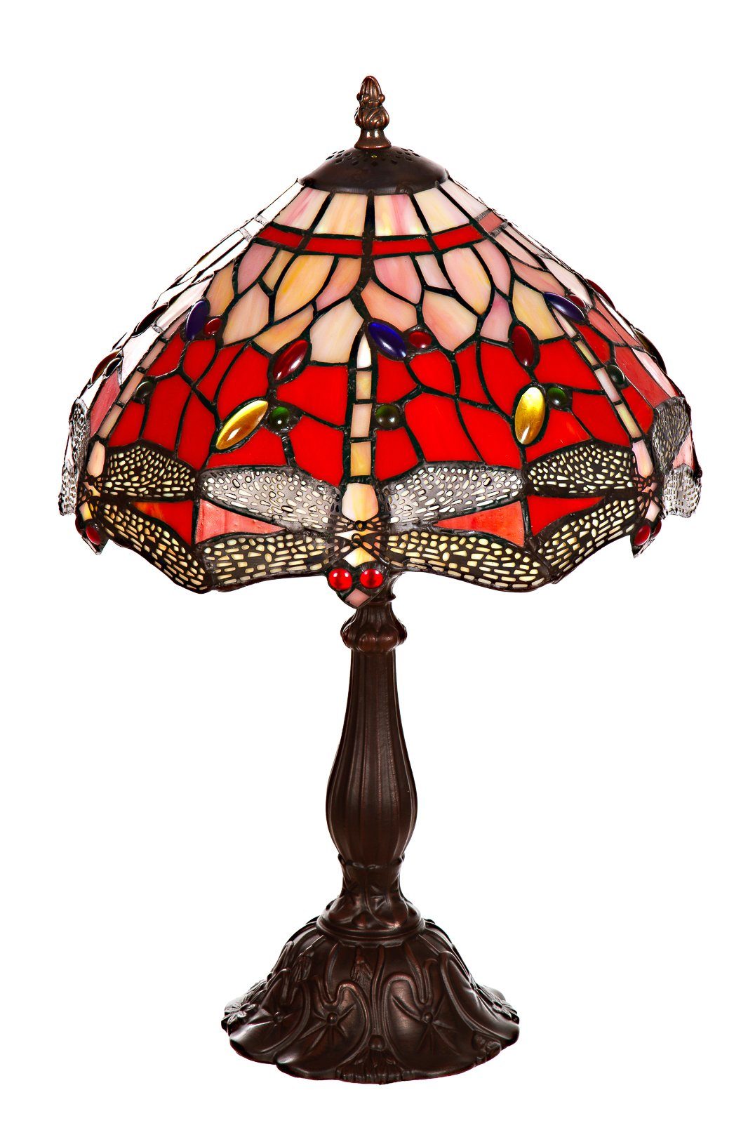 BIRENDY Stehlampe Birendy 12 Zoll Tischlampe Tiffany Libelle groß Motiv Lampe
