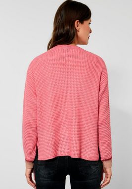 STREET ONE Strickjacke mit Waffelstruktur