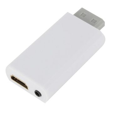 Retoo Wii auf zu HDMI Full HD TV Konverter Adapter Stick 1080p 3,5 Audio Adapter Wii zu HDMI, Konvertiert alle Signale der Wii-Konsole, 1080p, Einfach zu bedienen