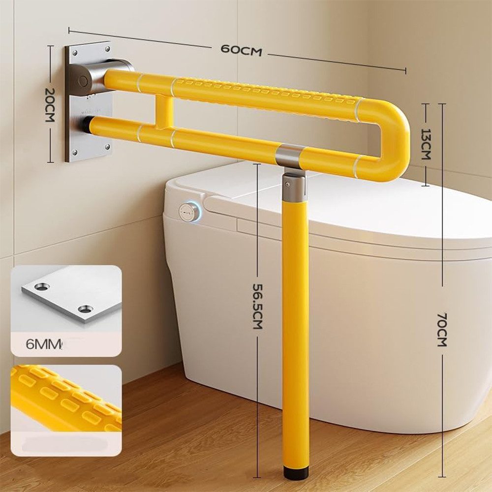 GarveeMore Haltegriff Toilette Sicherheitsschiene U-förmige Handicap Griff Bar Anti-Rutsch