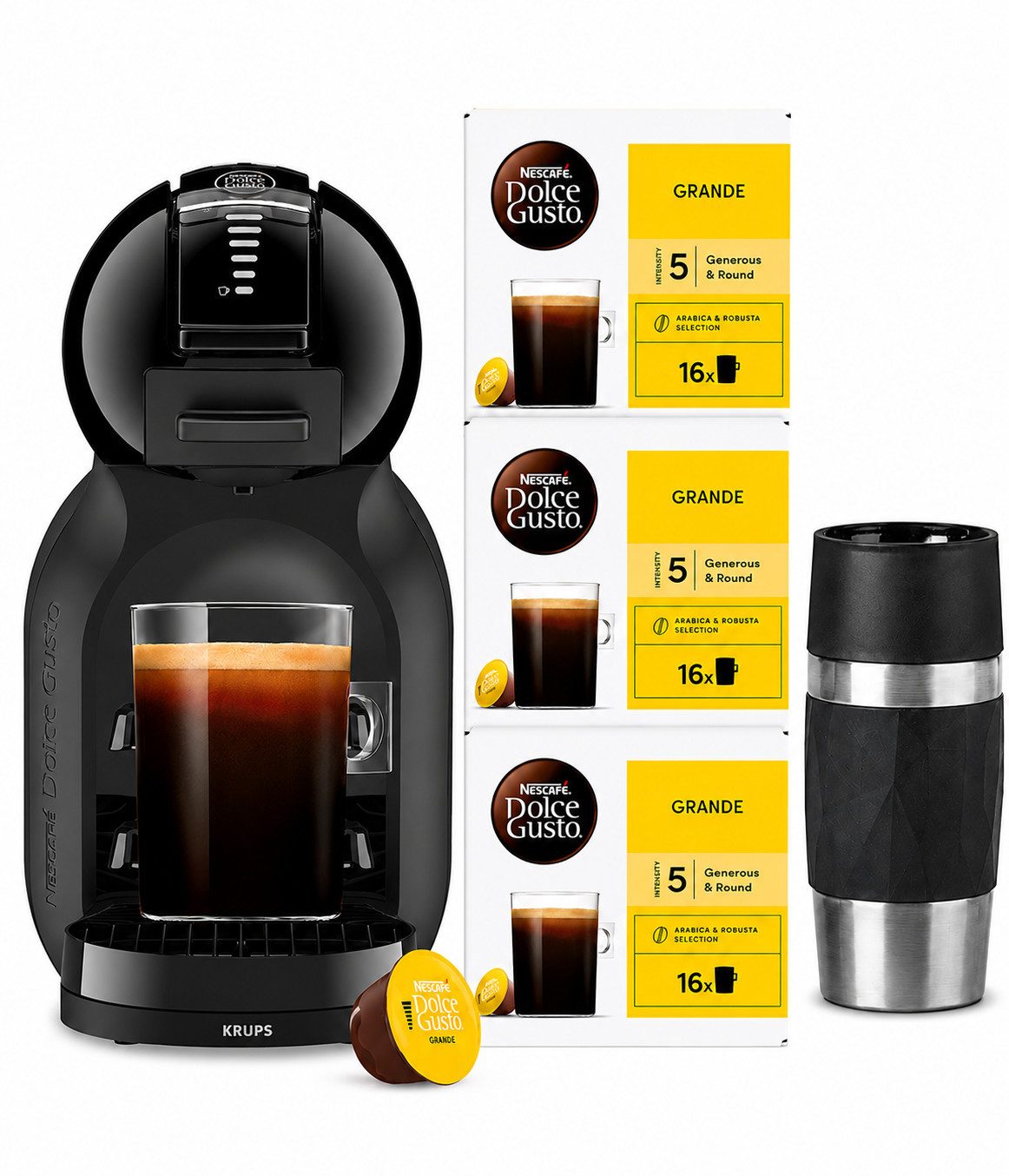 NESCAFÉ® Dolce Gusto® Kapsel-/Kaffeepadmaschine Mini Me 2 KP1438 mit gratis EMSA Travel Mug, kleine Größe, großer Geschmack, über 45 heiße und kalte Getränke
