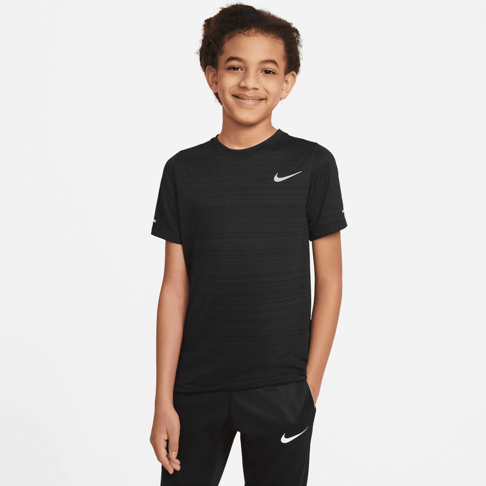Nike Trainingsshirt Dri-FIT Miler Big Kids' (Boys) Training Top BLACK