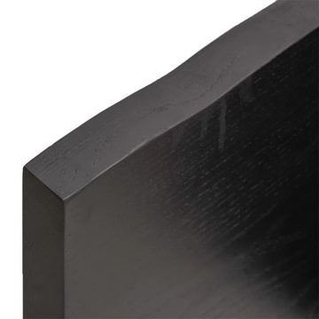 furnicato Tischplatte Dunkelbraun 140x60x(2-4)cm Massivholz Eiche