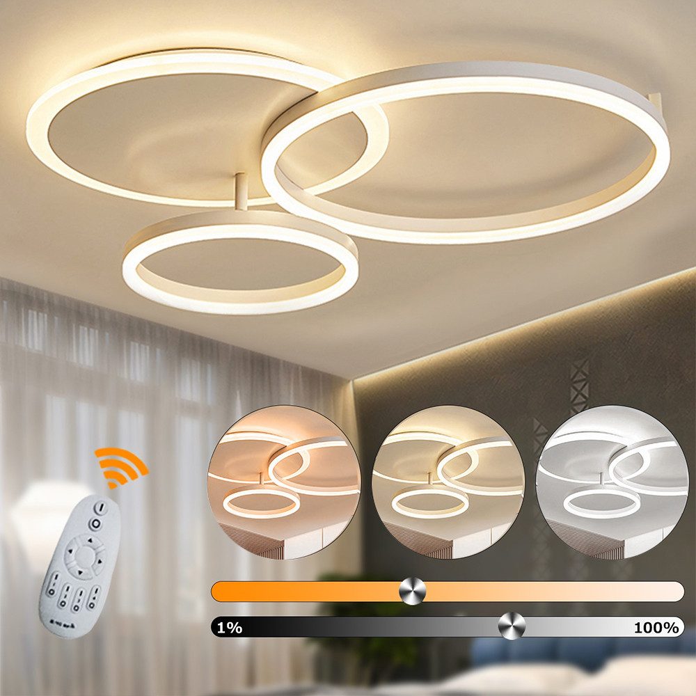 Daskoo Deckenleuchte 3 Ringe Design LED günstig online kaufen