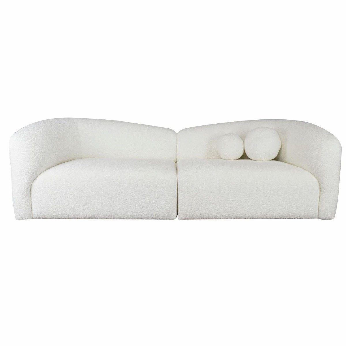 Casa Padrino Sofa Casa Padrino Luxus Sofa Weiß 235 cm - Modulares Wohnzimmer Sofa