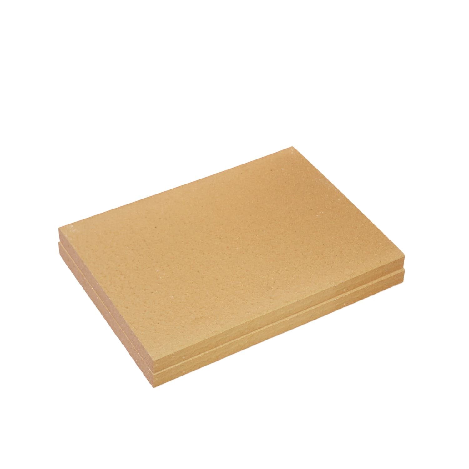 Sendeo Feuerraumplatten Schamotteplatte SENDEO 400 x 300 x 40 mm 2 Stück, besonders hochwertig und stabil