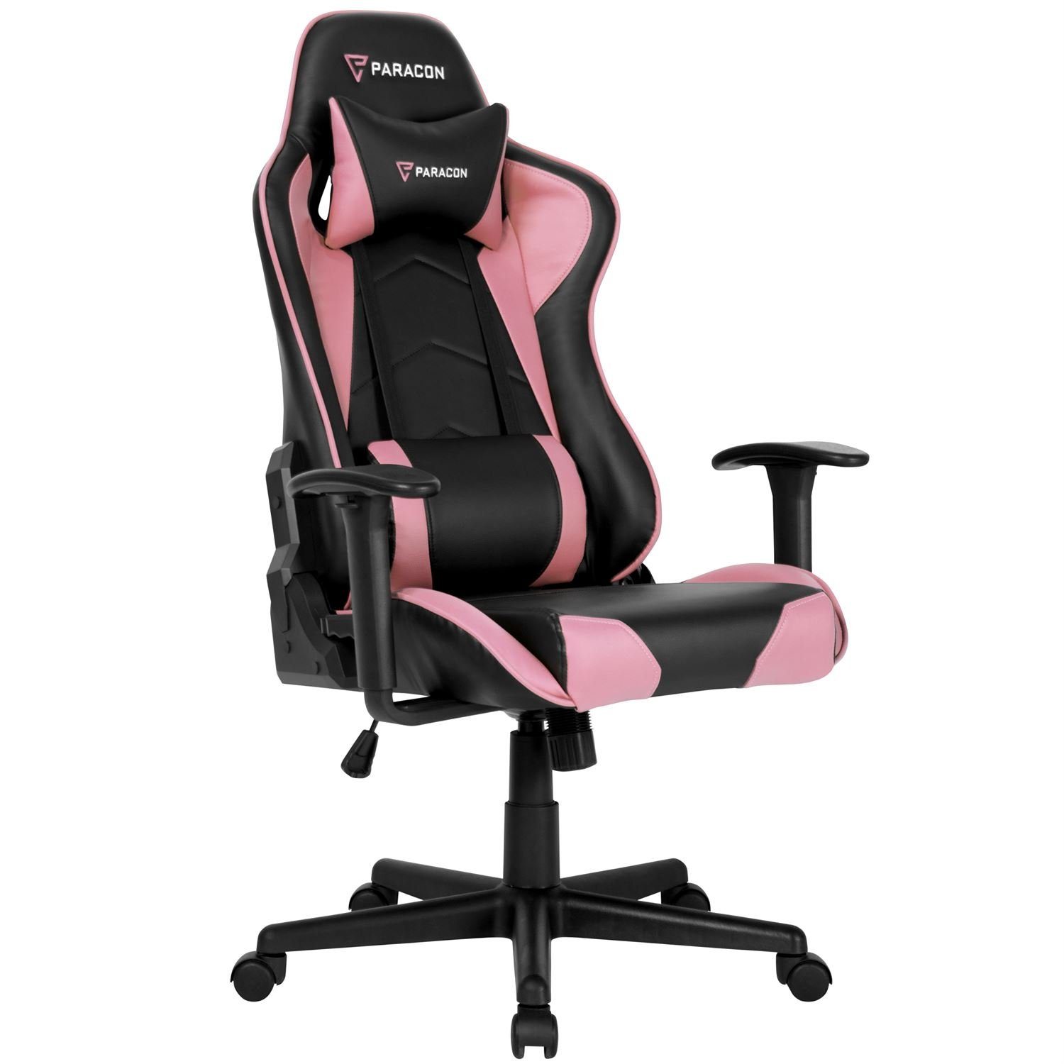 und Gamin Gaming-Stuhl inkl. Paracon Nackenkissen Brawler Pink Stuhl ebuy24