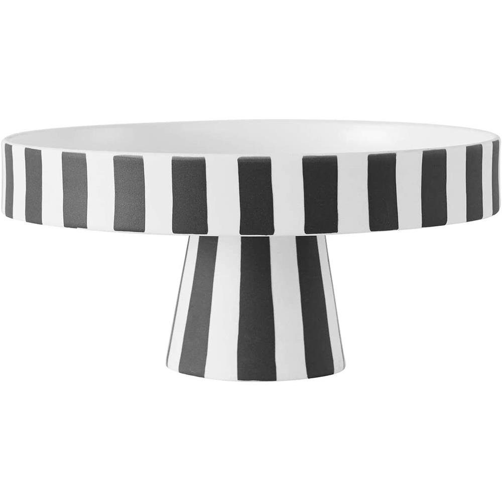 OYOY Dekoschale Toppu Tray - White / Black, 20 x 9 cm Keramik Rund Schale O günstig online kaufen