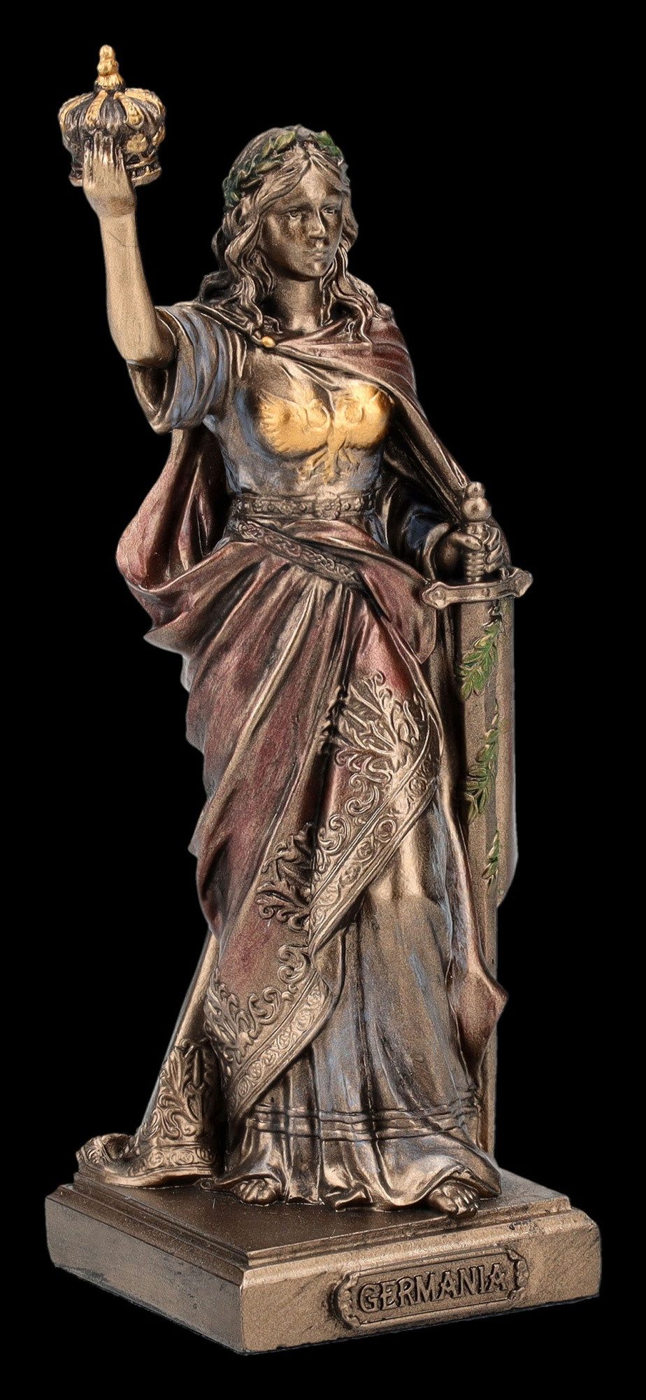 Figuren Shop GmbH Dekofigur Germania Statue – Veronese Figur Germanische Göttin 10 cm Dekofigur