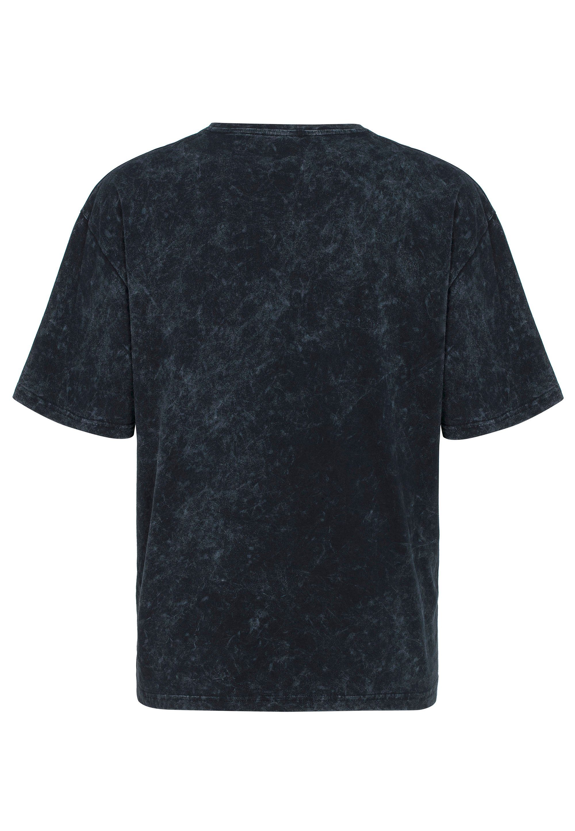 RedBridge T-Shirt dunkelblau trendigem Vista Batik-Design in