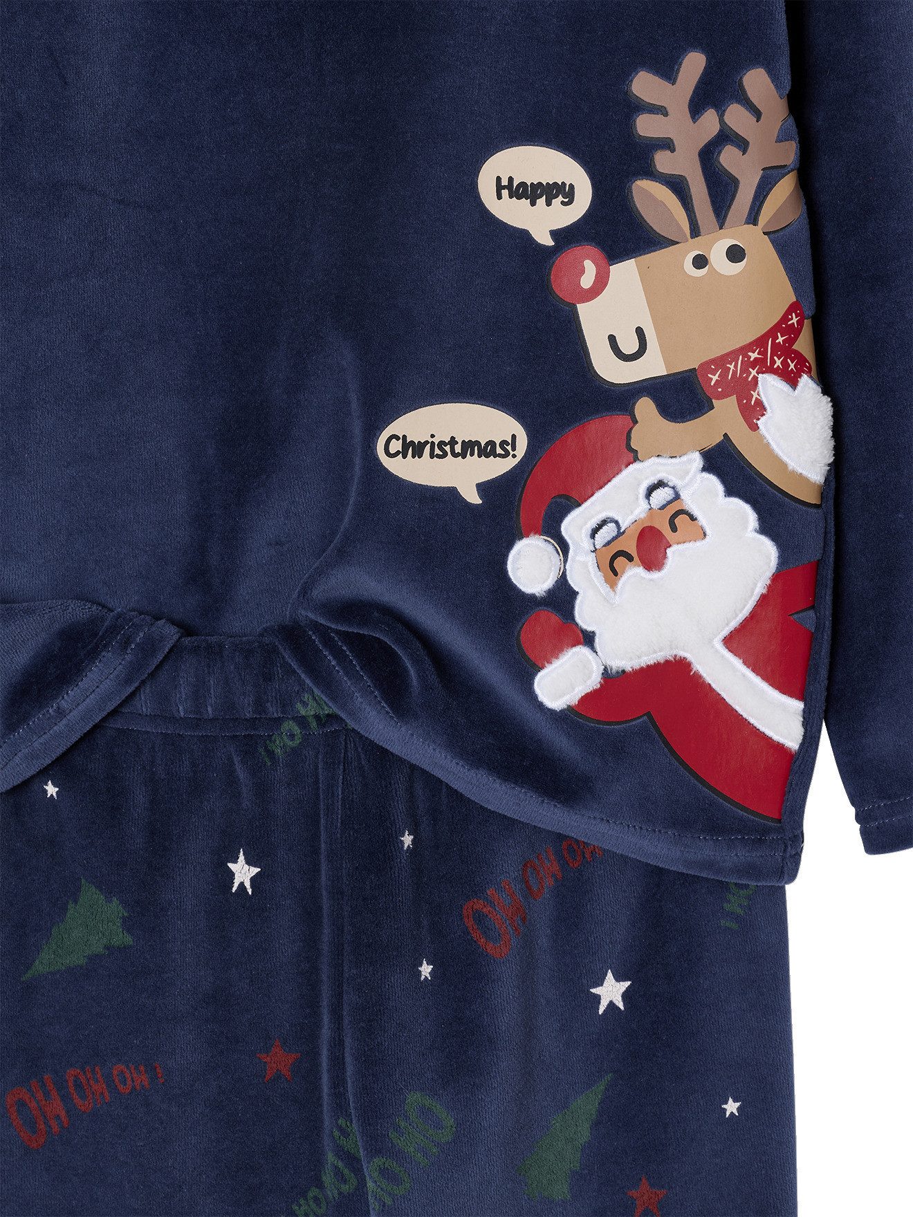 vertbaudet Schlafanzug Schlafanzug Samt Weihnachten Jungen Weihnachtsmotiv – Bild 5 von 5