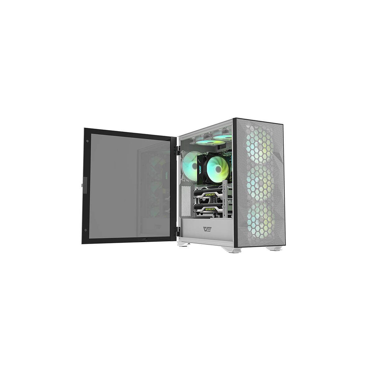 Darkflash Gehäuselüfter Darkflash C6 ARGB Lüfter Set 3-in-1 120mm Weiß