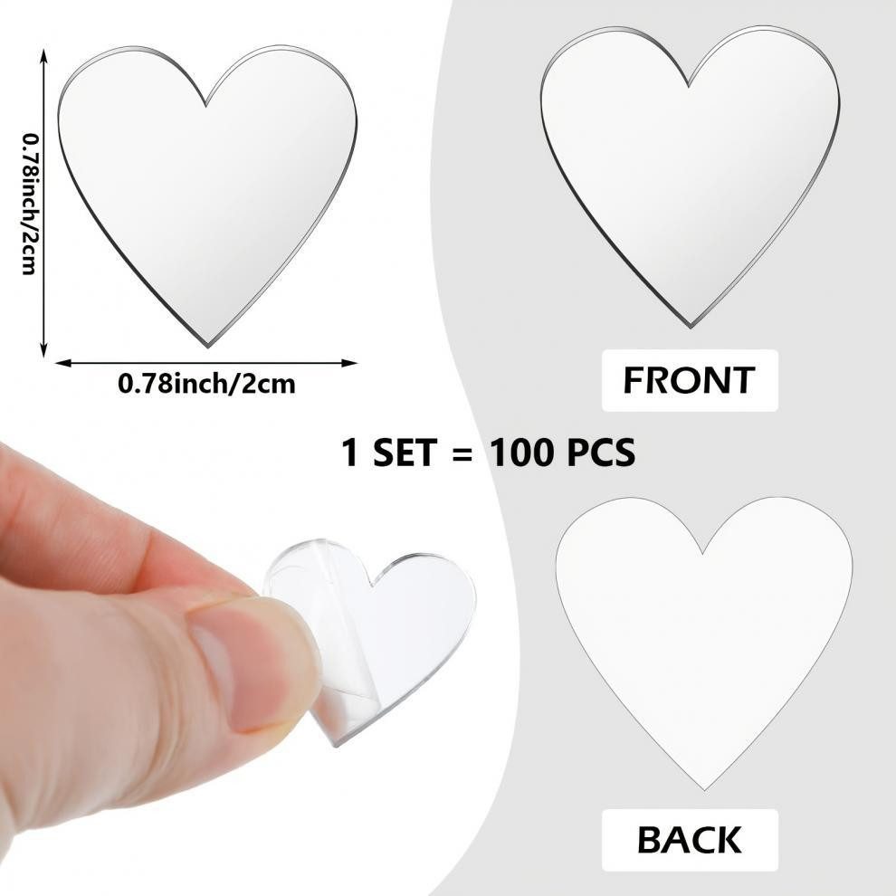 Coonoor 3D-Wandtattoo Wandspiegel 100 Stück Mini-Spiegelfliesen günstig online kaufen