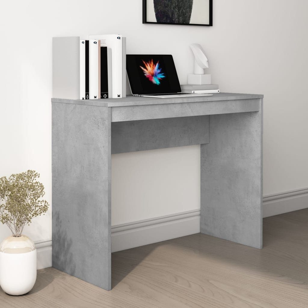 furnicato Schreibtisch Moderner 90 x 40 x 72 cm in Betongrau (1-St), Robuster Arbeitstisch mit glatter Oberfläche für das Homeoffice