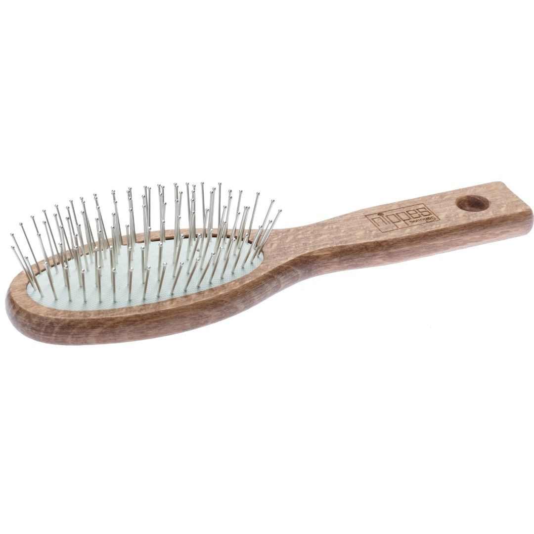 nippes Solingen Haarbürste Haarbürste, Entwirrbürste aus Buchenholz mit Doppelkopf-Metallstifte, oval