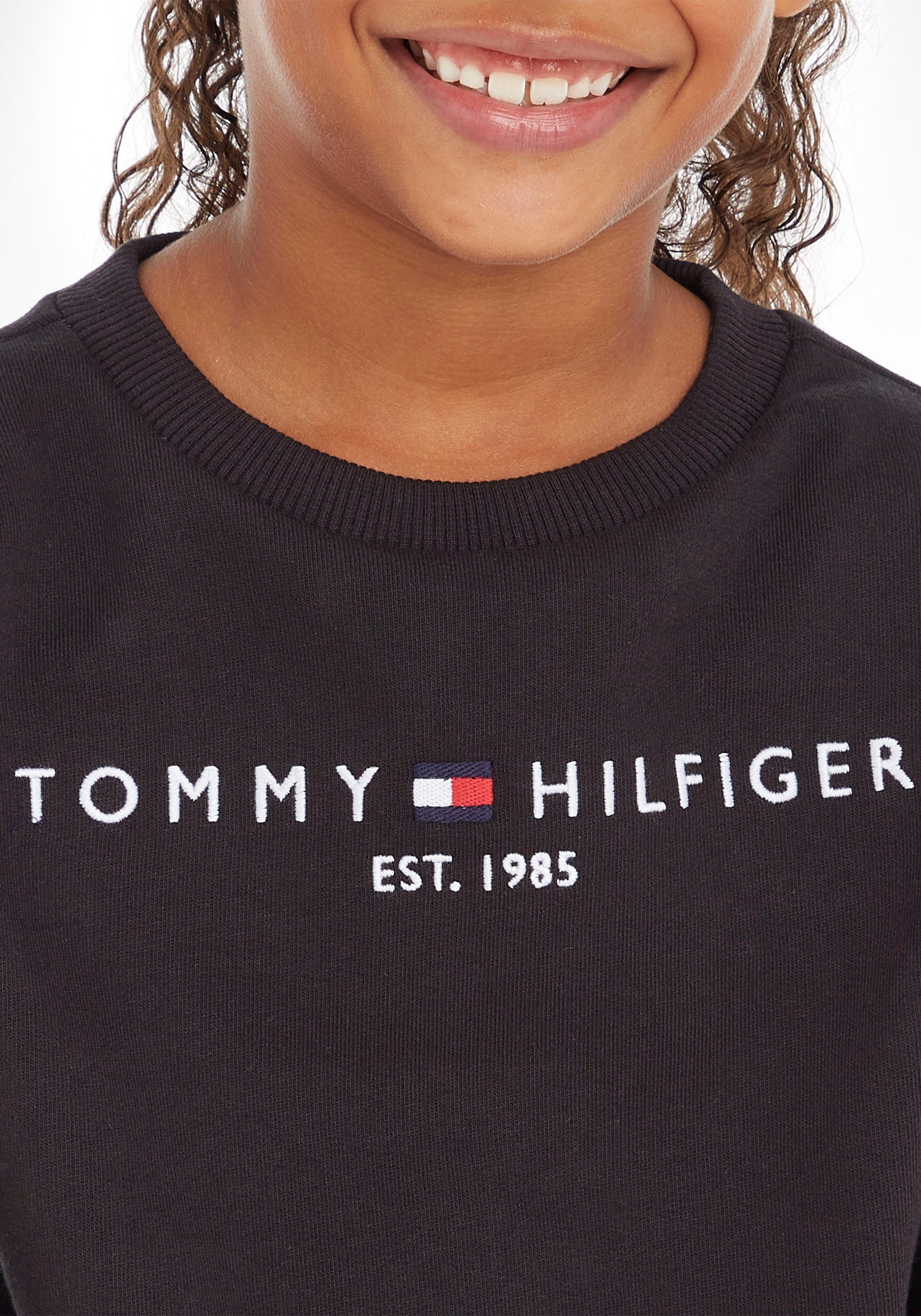 Jungen Kids und Hilfiger Kinder Junior SWEATSHIRT MiniMe,für ESSENTIAL Sweatshirt Mädchen Tommy