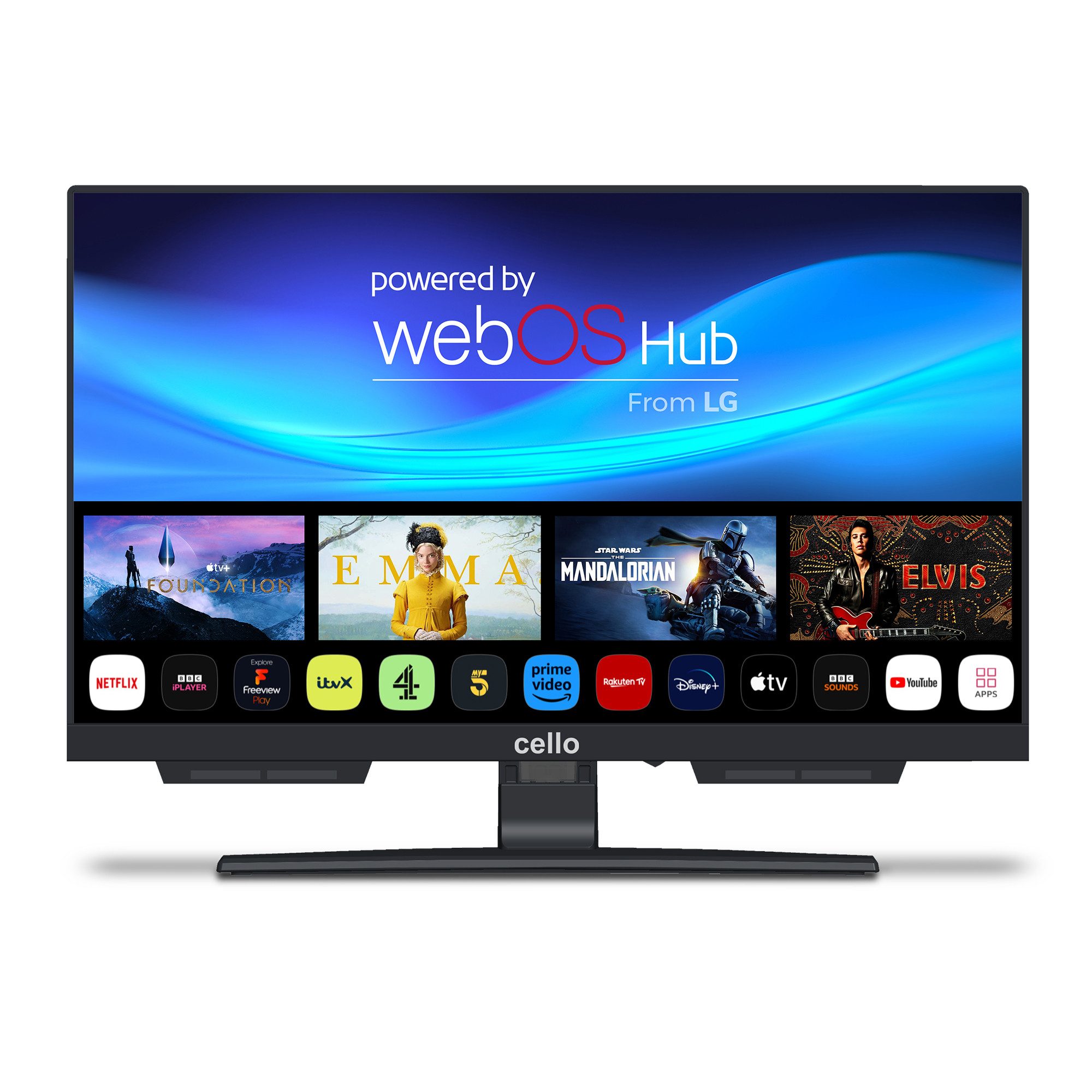 Cello 19 Zoll Smart-LED-Fernseher mit Triple-Tuner und Pitch Perfect Sound LED-Fernseher (48 cm/19 Zoll, HD-Ready, Smart-TV, WebOS LG App Store, WLAN, Pitch Perfect Sound, Bluetooth)