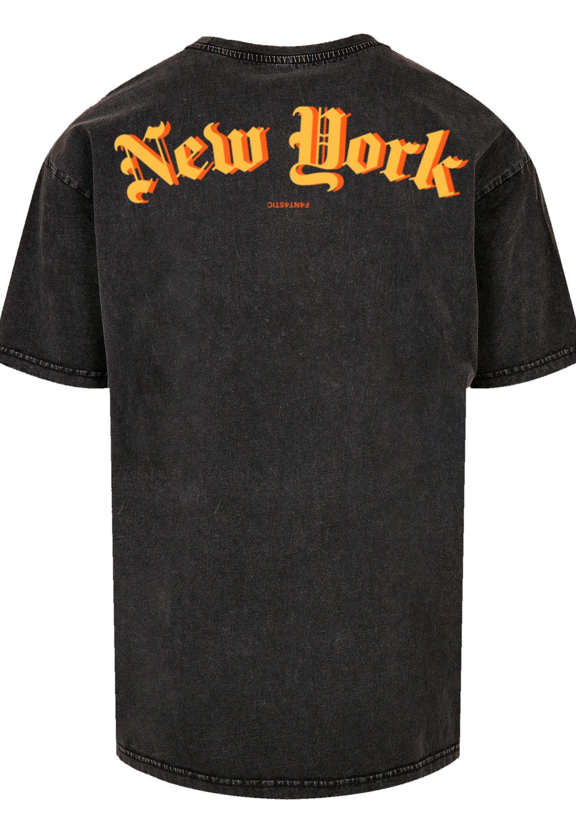 York T-Shirt F4NT4STIC schwarz Print New