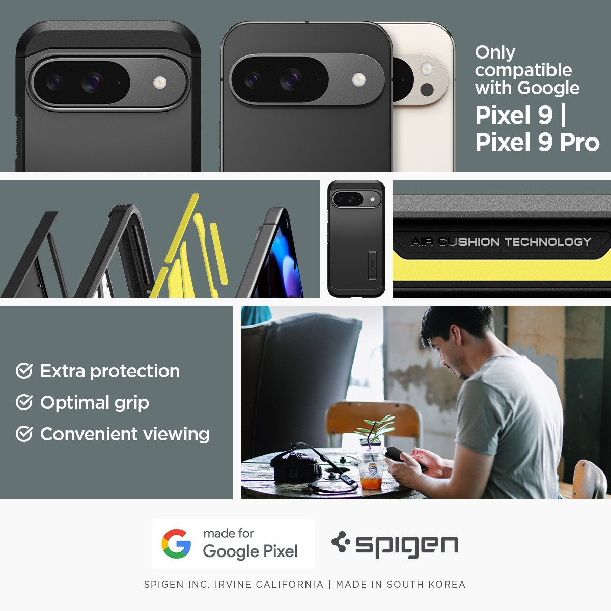 Spigen Smartphone-Hülle Handyhülle für Google Pixel 9 / 9 Pro Schutzhülle Robust Hülle Case, für Google Pixel 9 / 9 Pro